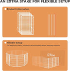 FXW Homeplus Unleashed Indoor Dog Playpen - Stress-Free and Safe Play, Heavy Duty 45 Inch 4 Panels Dog Pen for Large Dogs, White│Patented