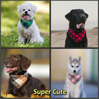 Bubblepup Plaid Dog Bandana - Cotton Dog Scarf for Small/Med/Large Dogs