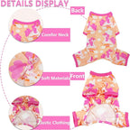 Dog Pajamas Spring Summer Dog Clothes for Small Medium Dogs Girl Boy Cute Soft Puppy Pjs Clothes Doggie Onesies Cat Pet Jammies Outfit (Large)