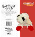 Multipet Lamb Chop Dog Plush Toy - Squeaky Toy for Small & Medium Dogs - Extra Soft Plush - Stuffed Animal for Cuddling & Playing (10", Cream, 5 Squeakers)
