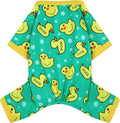 Dog Pajamas for Small Dogs Boy Girl, Dog Clothes Tiny Chihuahua Yorkie Spring Summer Shirt, Cute Puppy Outfit Pjs Jumpsuit Cat Onesie Apparel Pet Clothes (Blue Duck, Large)