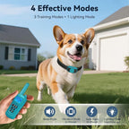 Shock Collar for Small Dogs，Tiniest and Lightest Dog Training Collar with 2000ft Remote，Tailored Small Dog Shock Collar 5-15 Pounds，Beep，Vibration and Safe Shock，0-99-Level Precise Adjustment，Cyan