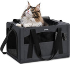 Pecute Cat Carrier Stable XL, Pet Carrier Breathable and Portable, Cat Carriers Bag with Scientific Hidden Partition, Dog Carrier Suitable for Travel and Outing, Gray