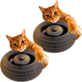 Cat Scratcher, Cat Toy, Magic Organ Cat Scratching Board with Ball Adventure Interactive Mental Physical Exercise for Indoor Cats Foldable Toy (2pcs)
