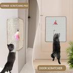 Cat Nail File Scratcher & Scratching Pad - Natural Sisal Scratch Mat with 80-Grit Aluminum Oxide, Wall/Floor Cat Scratcher That File Nails for Nail Trimming & Furniture Protection