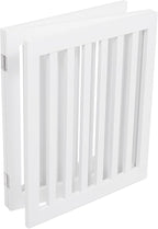 INTERNET'S BEST Dog Gate Indoor Freestanding Pet Barrier, Folding Wood Dog Fence, Extra Wide Doorway Puppy Gate, Indoor Animal Privacy Panel, Wooden Cat Fence - 3 Panel - 24", White