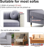 Upgraded Cat Scratch Furniture Protector,Cat Scratch Sofa Arm Sheild with Large Size Natural Sisal for Protecting Couch Sofa Chair Furniture 27.9''L*19.7''W (Light Grey/Left Handed)