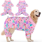 Glittme 2PACK Dog Pajamas Soft Dogs Clothes for Small Medium Dogs Elastic Cats Apparel Breathable Dog Pjs for Puppy