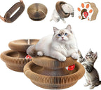 Kitty Curls Cat Toy,Magic Organ Cat Toy,Magic Organ Cat Scratcher Board,Foldable Recyclable Cat Accordion Toy for Indoor Cat Playing,Interactive Scratch Pad with Toy Ball(2pc)