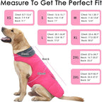 Dog Coat, Waterproof Dog Winter Jacket with Pocket, Reflective Adjustable Pet Snow Vest, Warm Cozy Fleece Sweater for Small Medium Extra Large Dogs - Pink, S