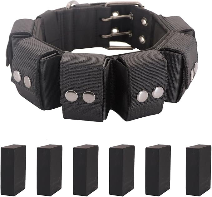 Tactical Weighted Dog Collar - Weights for Training & Exercise - Small, Medium, Large Dogs