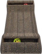 Cat Scratcher Cardboard | Reversible Corrugated Scratch Pad | Eco-Friendly | Durable | for Indoor Cats | Includes Catnip
