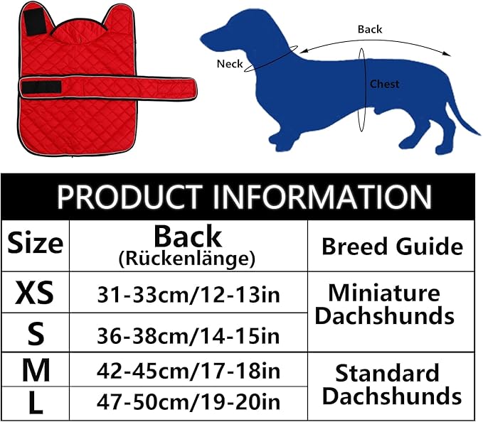 Geyecete Corgi Sweater for Dogs Warm Thermal Quilted Corgi Coat,Dog Winter Coat with Warm Fleece Lining,Outdoor Corgi Clothes Dog Apparel Red-L