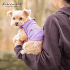 Parisian Pet Dog Shirt – 100% Cotton Shirts for Small Dogs – Sleeveless Pampered Poochie Puppy Clothes – Lightweight and Breathable Dog Apparel – Funny Dogs Clothes - Stretchy Pet T Shirts