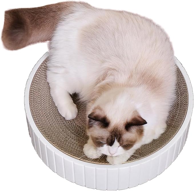 Cardboard Cat Scratcher Round Cat Scratching Board Cardboard Bowl Nest Pet Scratch Scratching Pad Lounge Bed Corrugated Paper Design for Clawing and Resting