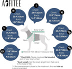 AOFITEE Large Dog Coat, Waterproof Dog Jacket Winter with Harness Built in, Warm Fleece Pet Puffer Jacket with Zipper, Cold Weather Coats for Dogs, Reflective Pet Snowsuit, Great Dane, Blue XXXL