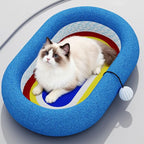 Cat Scratch Pad | Sisal Oval Bed Toys,Kitten Scratch Mat Furniture Protector - for Small Large Breed Balcony Living Room Bedroom Home Travel Indoor Daily All-Season
