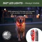 Dog Shock Collar (New Version) with 360° LED Lights – 4200FT Dog Training Collar with Remote, IPX8 Waterproof, Beep/Vibration/Safety Shock Modes, Rechargeable E-Collar for Dogs