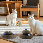 Kitty Kurlz Cat Scratcher Magic Organ Cat Scratching Board with Bell Ball,Foldable Accordion Kitty Curls Cat Scratcher,Kitty kurlz Cat Toy for Indoor Cats,Beige