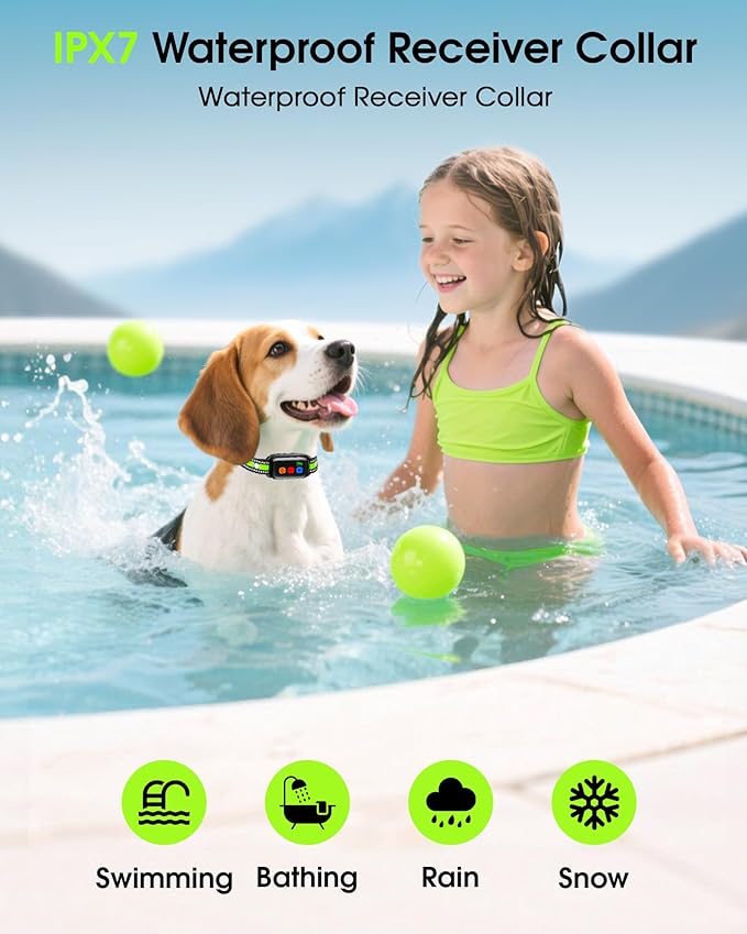 Upgrade Vibrating Dog Training Collar with Remote, No Shock, Beep and Vibration Only, 3300FT Long Range, Waterproof Rechargeable, Safety Lock, No Prongs, for Small Medium Large Dogs