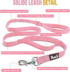 SlowTon No Pull Dog Harness - Heavy Duty Dog Harness and Leash Set for Medium Large Dogs, Reflective Tactical Harness with Soft Padded and Front Clip for Easy Walk and Training (PI, S)