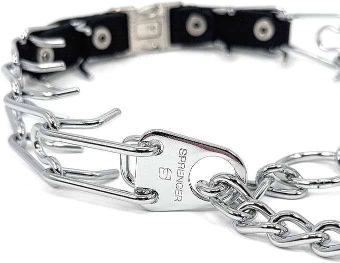 Herm Sprenger 2.25mm Prong Collar for Dogs Training – Quick Release Buckle & Swivel Ring for Easy Use – Made of Durable Chrome Plated Stainless Steel in Germany– (14-19" Neck)