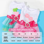 2 Pack Puppy Dresses for Small Dogs Girls Cute Princess Puppy Dresses with Rhinestones Tutu Pet Dress Outfit Female Dog Clothes Chihuahua Yorkie (X-Small)