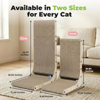 Best Pet Supplies Catify Cat Scratcher, Fun Interactive Scratchers, Posts, Poles, Claw Safe, Furniture Saver Indoor Play Support Natural Cat Behaviors Heavy Duty - L-Shape Scratcher, 15.2 x 9.45