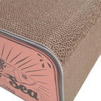 Sardine Cardboard Cat Scratcher, 60 x 30 x 30 cm, Pink