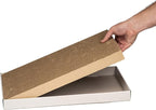 Amazon Basics Corrugated Cardboard Cat Scratcher, Scratching Board, Reversible, 17.4" x 10", White, 4-Pack