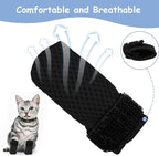 4 Pcs Cat Boots, Anti Scratch Cats Mittens, Breathable Cat Shoes to Prevent Scratching, Adjustable Mesh Cats Claw Protectors, Suitable for Kittens When Bathing and Nail Trimming(S,Black)