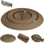 Kitty kurlz Magic Organ Cat Scratching Board with 2 Bell Ball,Foldable Accordion Kitty Curls Cat Scratcher,Corrugated Cardboard Scratching Pad,Blue Big Fish