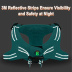 Dog Harness Step in Dog Vest Harness, Reflective Adjustable Puppy No Pull Harness Breathable Soft for Small and Medium Dogs Cats, Ocean Blue, S