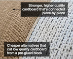 Cat Scratcher Lounge, Double Sided Infinity Scratcher Made of Recycled Corrugated Cardboard for Durability