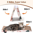 ComSaf Cat Scratcher Carboard Pad 32"x10", Large Cat Scratcher Bed for Indoor Cats, Durable Cat Scratching Board, Recycle Cat Scratch Pad for Adult, Big, Medium, Small Cats Lounger
