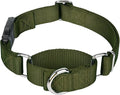 Martingale Collar for Dogs with Quick Release Buckle, Heavy-Duty Solid Color Nylon Training Collars - Adjustable No-Slip Design for Medium & Large Dog