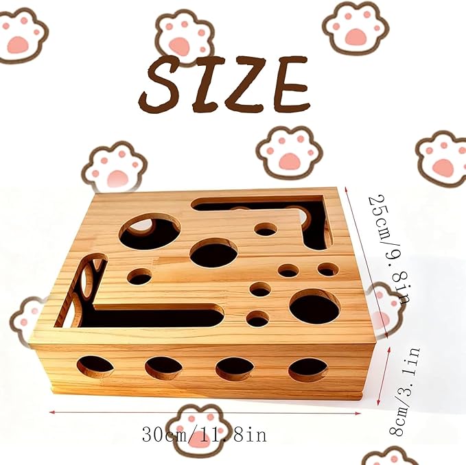 2026 New Cat Nail File Scratch Enrichment Box,Cat Scratchs Puzzle Enrichment Box, Cats Scratch Puzzle Toy with Snack Design, Sandpaper Inside for Indoor Scratching (Brown)