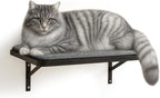 Cat Wall Shelf Window Perch, Cats Bed Hammock with Scratching Pad, Cat Shelf for Climbing Sleeping Playing,Black Furniture for Indoor Large Cats