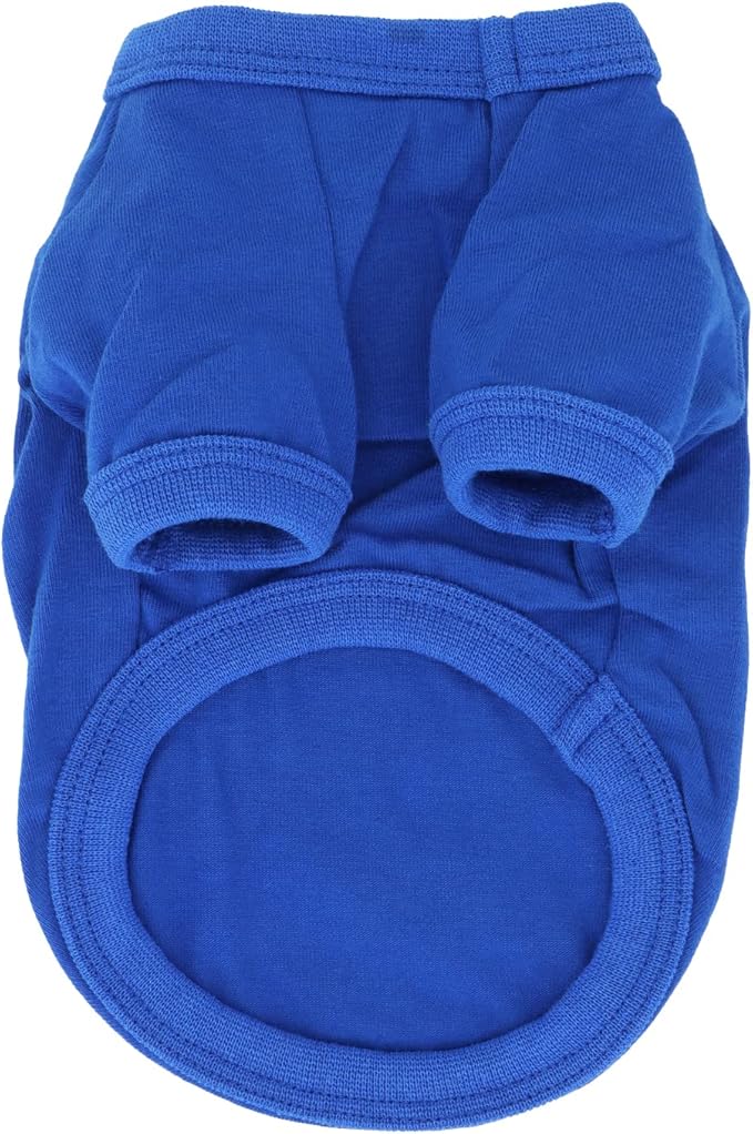 LOPHIPETS 100% Cotton Dog Tee Shirt for Small Dogs Teacup Chihuahua Yorkie Puppy Clothes-Blue/S