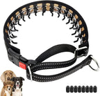 Mayerzon Martingale Collar for Dogs, No Pull Dog Collar with Reflective Strip for Small Medium Large Dogs, Anti Pulling Dog Collar with Buckle for Walking Training, Safe for Night Walk(Black, L)