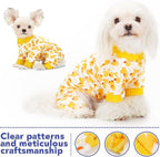 Paiaite Dog Pajamas Onesie: Comfortable Four-Legged Apparel for Small, Medium, & Large Dogs, Polyester Material for Comfort, Wrinkle Resistance, Moisture Wicking, Stretchiness Cartoon Duck L