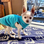 Gooby Fleece Vest Dog Sweater - Turquoise, X-Large - Warm Pullover Fleece Dog Jacket with O-Ring Leash for Small to Medium Dogs
