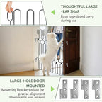 Metal Retractable Door Barrier, Front Door Dog Barrier, 28.4" Wide x 35" Tall, Safety Pet Gate for Front Door & RV, Easy Install Dog Gate, Indoor/Outdoor, Open-Angle Fit