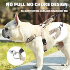 PUPTECK No Pull Dog Harness Small Sized Dog, Adjustable Reflective Pet Vest Harness with Bungee Handle, Escape Proof No Choke Harness for Small Dogs Walking Training, Beige XS
