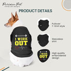Parisian Pet Dog Shirt – 100% Cotton Shirts for Large Dogs – Black Sleeveless Puppy Clothes – Lightweight and Breathable Pet Apparel – Cool and Stylish Gym Dog Clothes - Stretchy T Shirts for Dogs