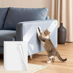 20Pack Self-Adhesive Cat Furniture Protector, Clear Couch Protector, Anti Scratch Guard for Couches, Sofas, Chairs & Armrests, Removable & Waterproof Furniture Shield with 80 Twist Pins