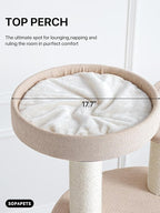 Extra Large Cat Tree for Maine Coon,65 Inches Tall Cat Tree Tower for Indoor Cats Large Adult 20 lbs,XXL Heavy Duty Luxury Sturdy Cat House with Big Hammock,Sisal Scratching Post,Condo