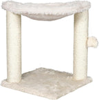 TRIXIE Baza Scratching Post with Hammock | 16" Base, Cream, Small