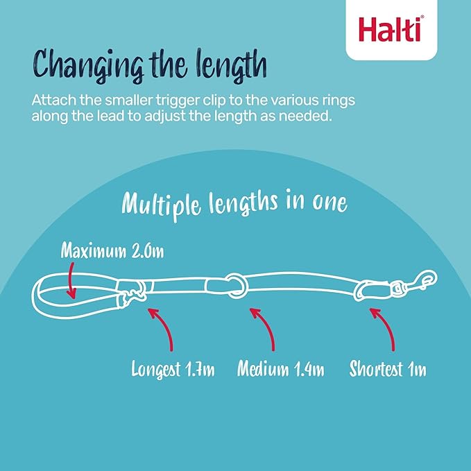 Halti Optifit Headcollar Size Medium & Halti Training Leash Size Large, Black Combination Pack - Stop Your Dog Pulling on the Leash. Adjustable with Padded Nose Band. Suitable for Medium Dogs