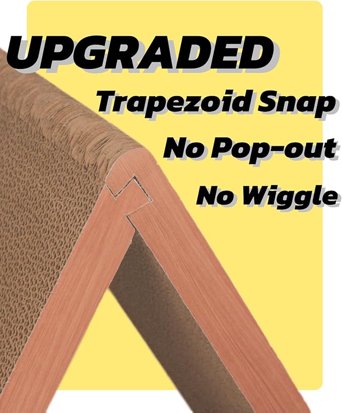 Cat Scratcher Cat Scratching Board - Foldable - Triangle, 6 Usable Sides Scratchers for Indoor Cats, Vertical Cat Scratch Pads(Pack of 3)